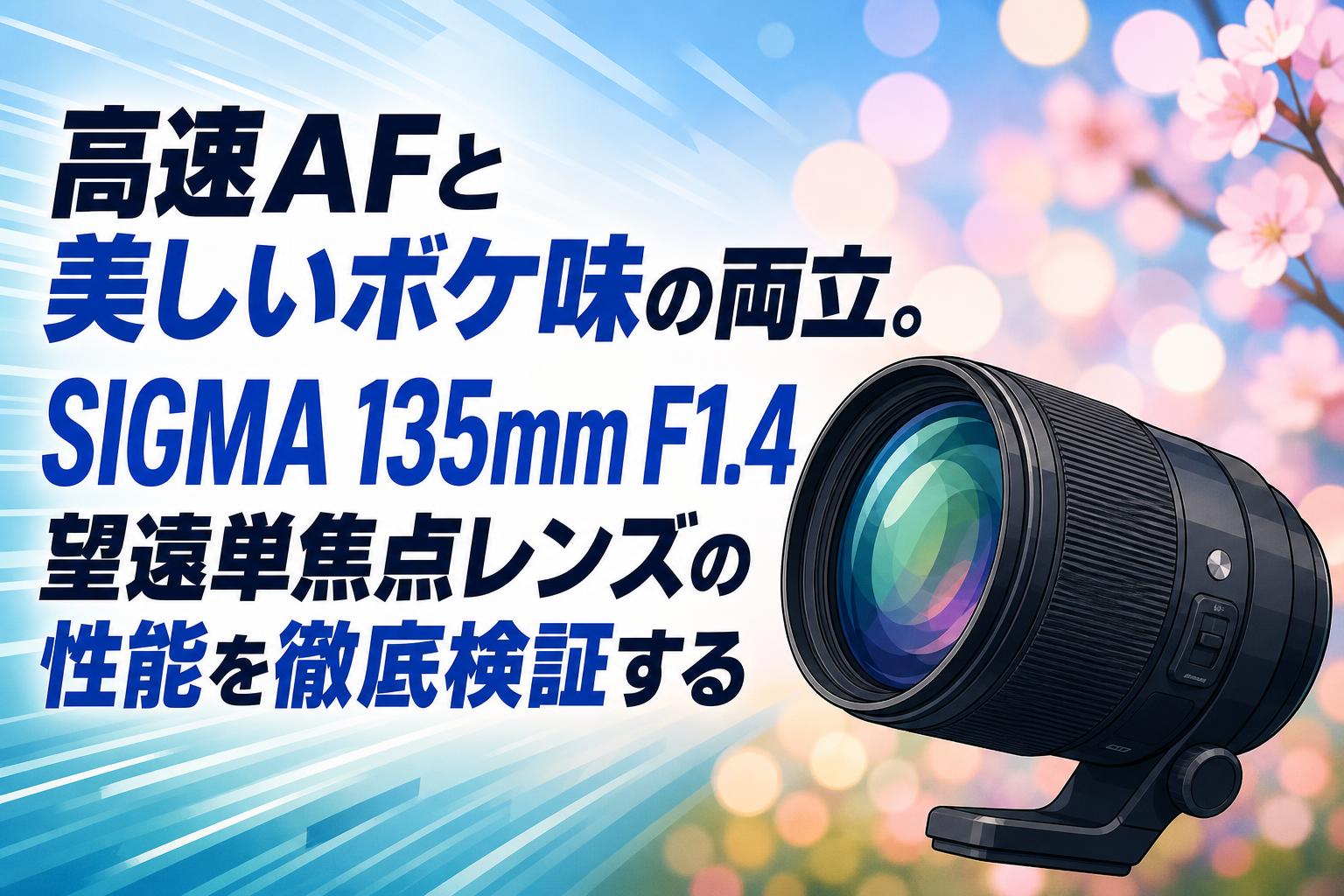 高速AFと美しいボケ味の両立。SIGMA 135mm F1.4望遠単焦点レンズの性能