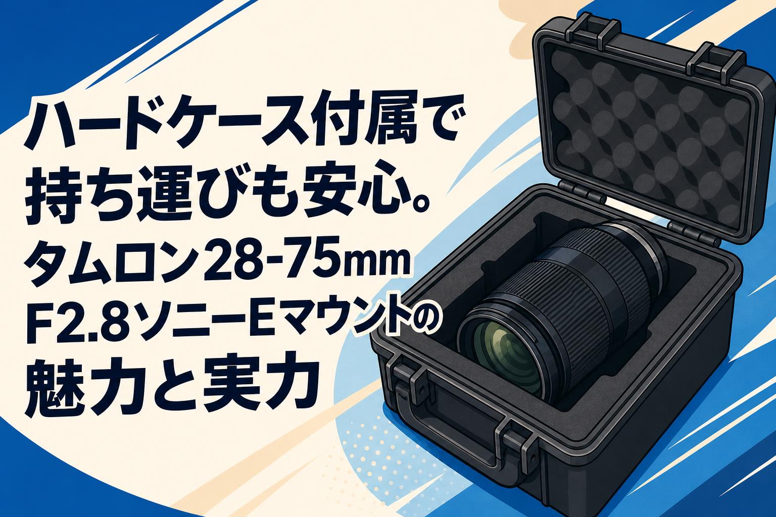 ハードケース付属で持ち運びも安心。タムロン28-75mm F2.8ソニーE