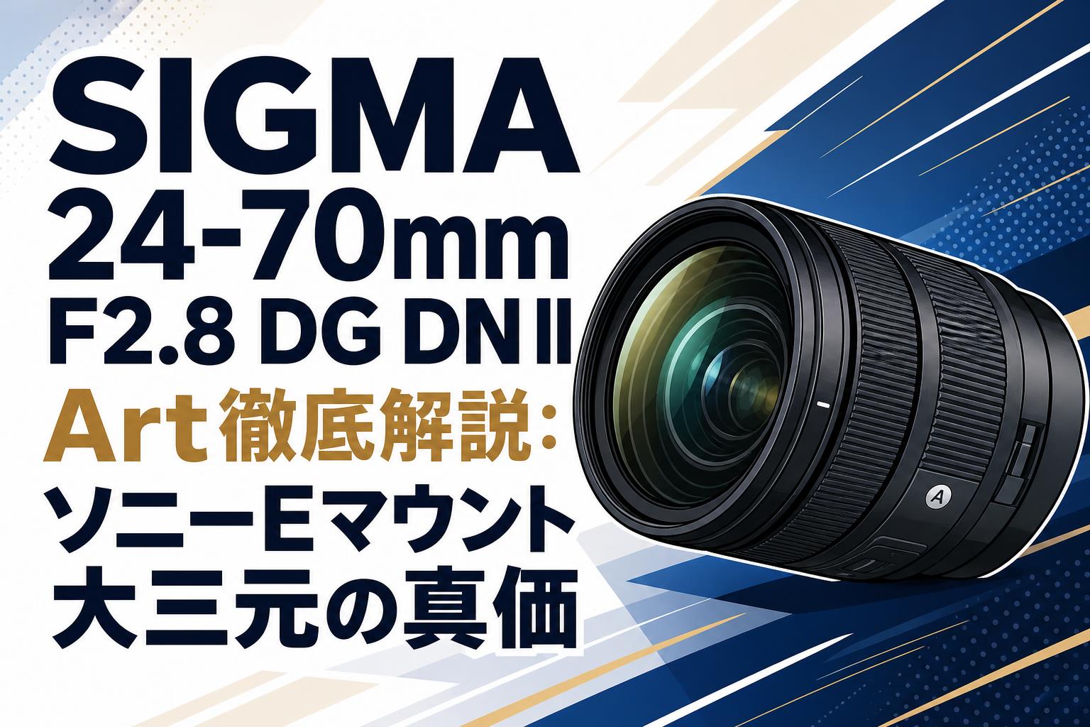 SIGMA 24-70mm F2.8 DG DN II Art徹底解説：ソニーEマウント大三元の