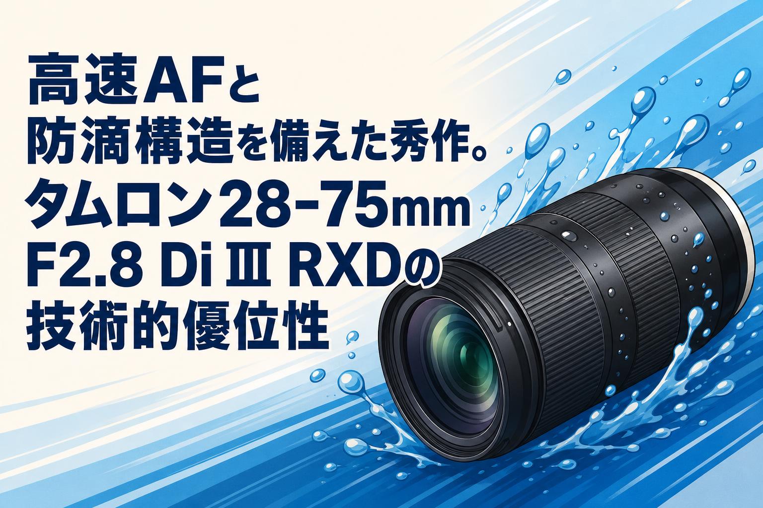 高速AFと防滴構造を備えた秀作。タムロン28-75mm F2.8 Di III RXDの