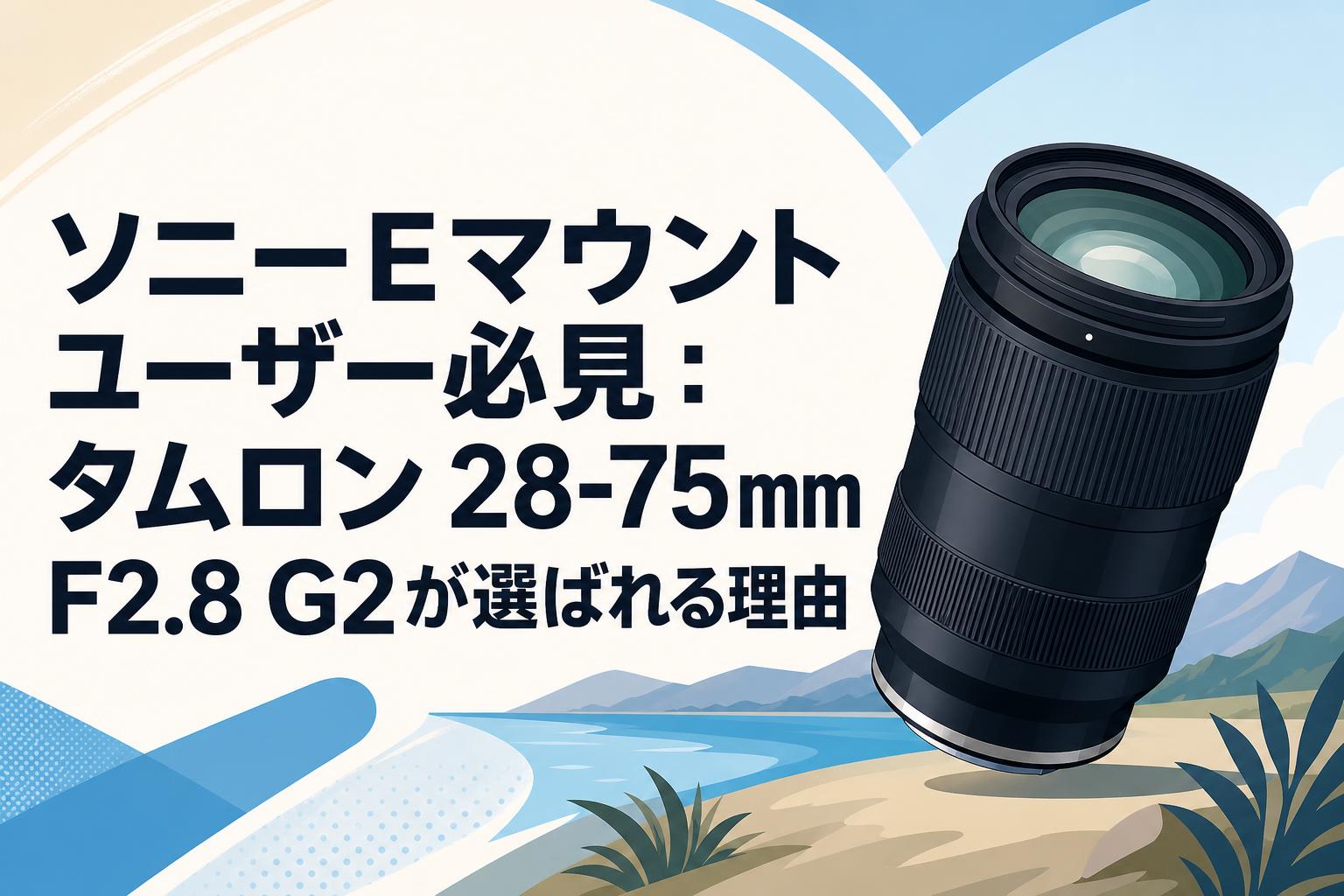 ソニーEマウントユーザー必見：タムロン 28-75mm F2.8 G2が選ばれる