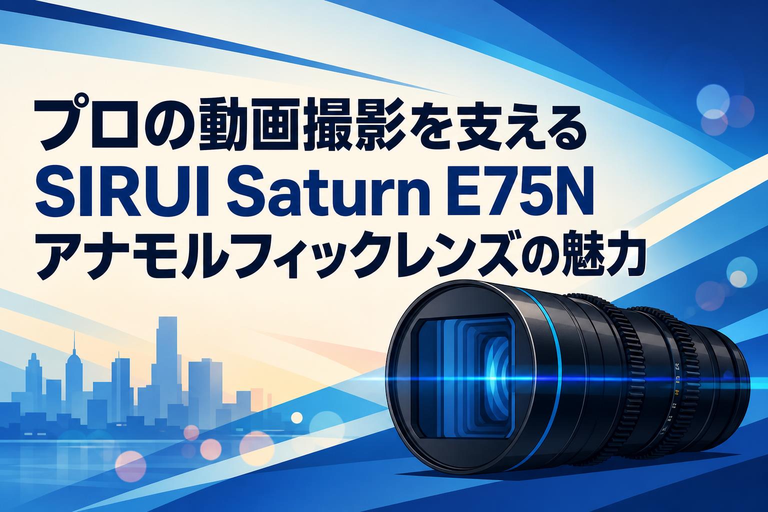 プロの動画撮影を支えるSIRUI Saturn E75Nアナモルフィックレンズの