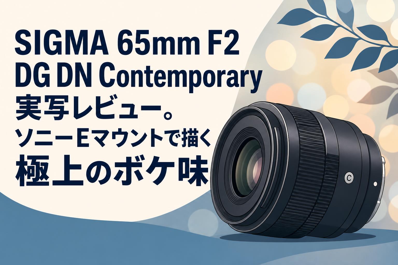 SIGMA 65mm F2 DG DN Contemporary実写レビュー。ソニーEマウントで