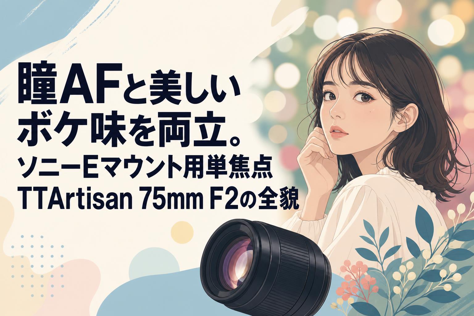 瞳AFと美しいボケ味を両立。ソニーEマウント用単焦点 TTArtisan 75mm