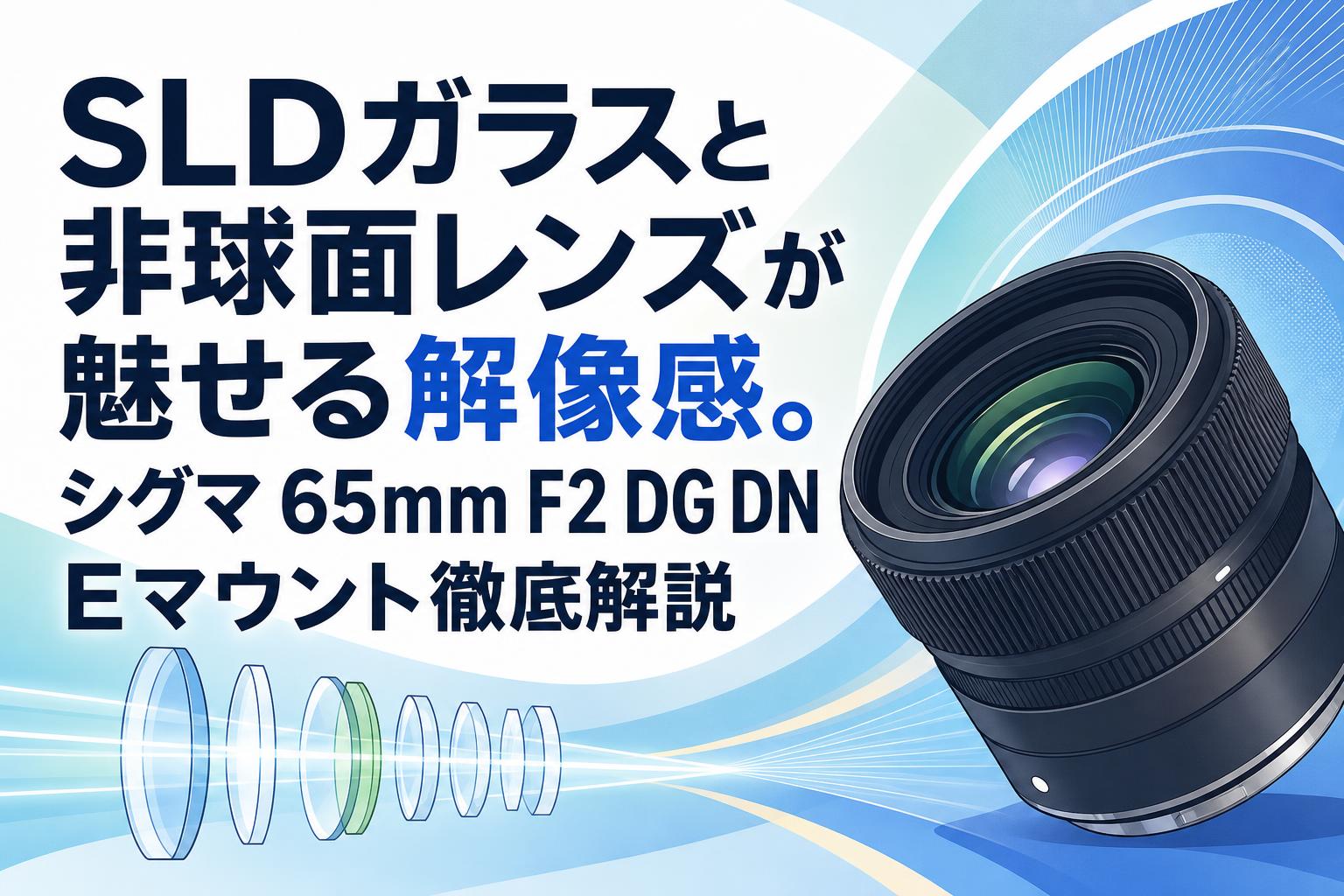 SLDガラスと非球面レンズが魅せる解像感。シグマ 65mm F2 DG DN E