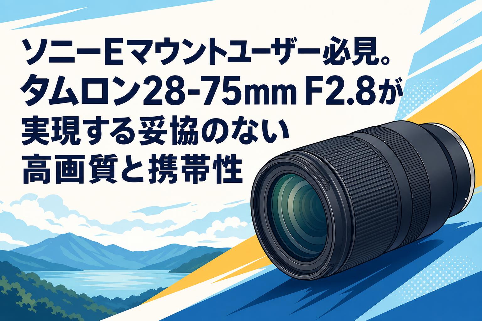 ソニーEマウントユーザー必見。タムロン28-75mm F2.8が実現する妥協の