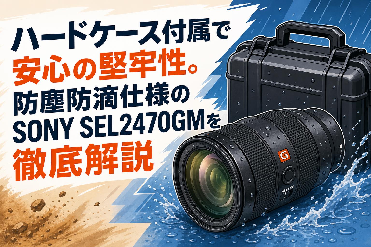 ハードケース付属で安心の堅牢性。防塵防滴仕様のSONY SEL2470GMを徹底