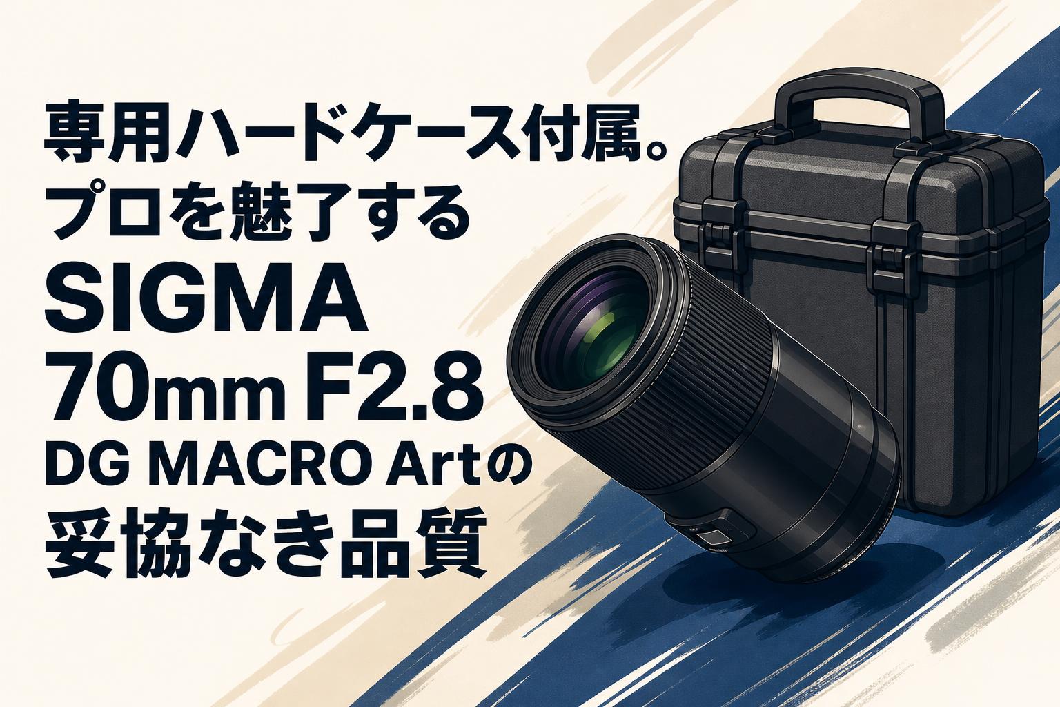 SIGMA カメラレンズ（ケース付き） 専用ハードケース付属。プロを魅了するSIGMA 70mm F2.8 DG MACRO Artの