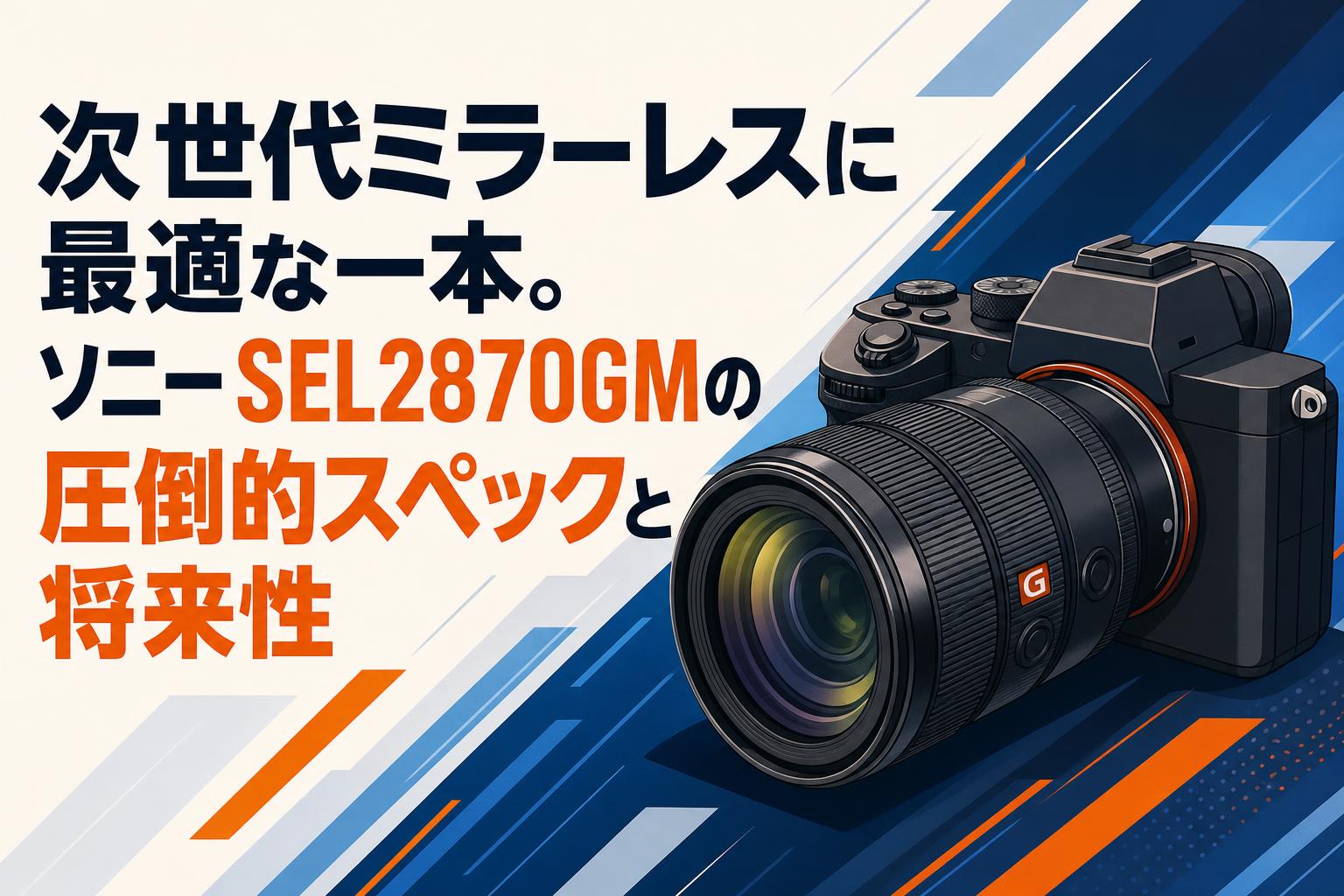次世代ミラーレスに最適な一本。ソニー SEL2870GMの圧倒的スペックと