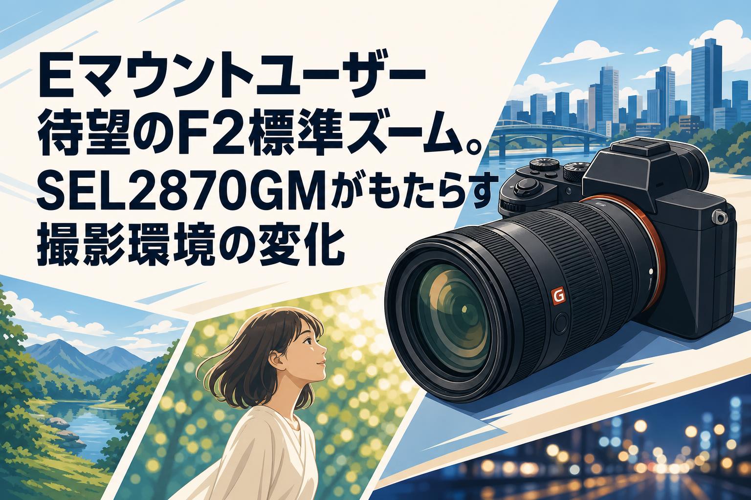 Eマウントユーザー待望のF2標準ズーム。SEL2870GMがもたらす撮影環境の