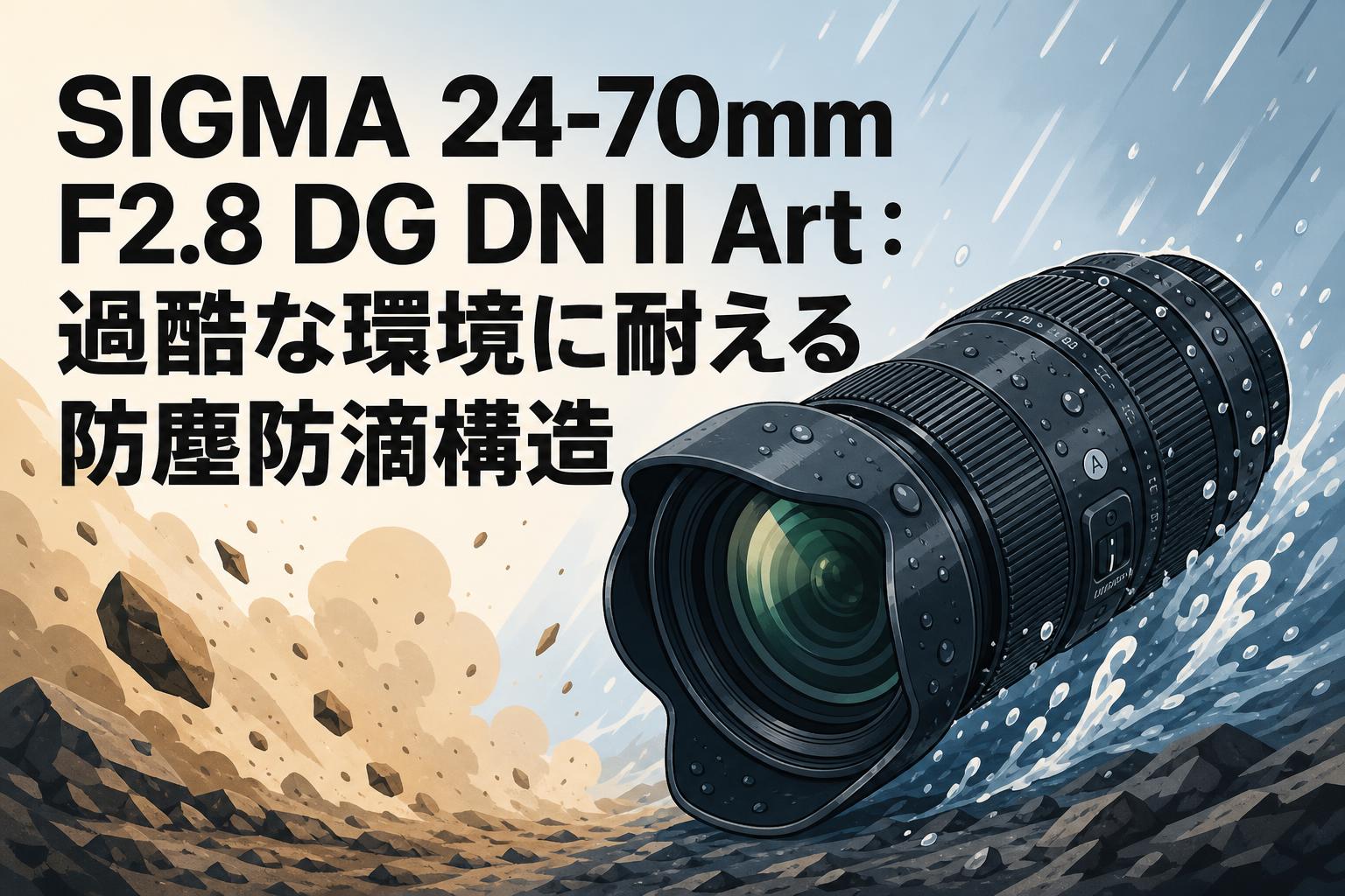 SIGMA 24-70mm F2.8 DG DN II Art：過酷な環境に耐える防塵防滴構造