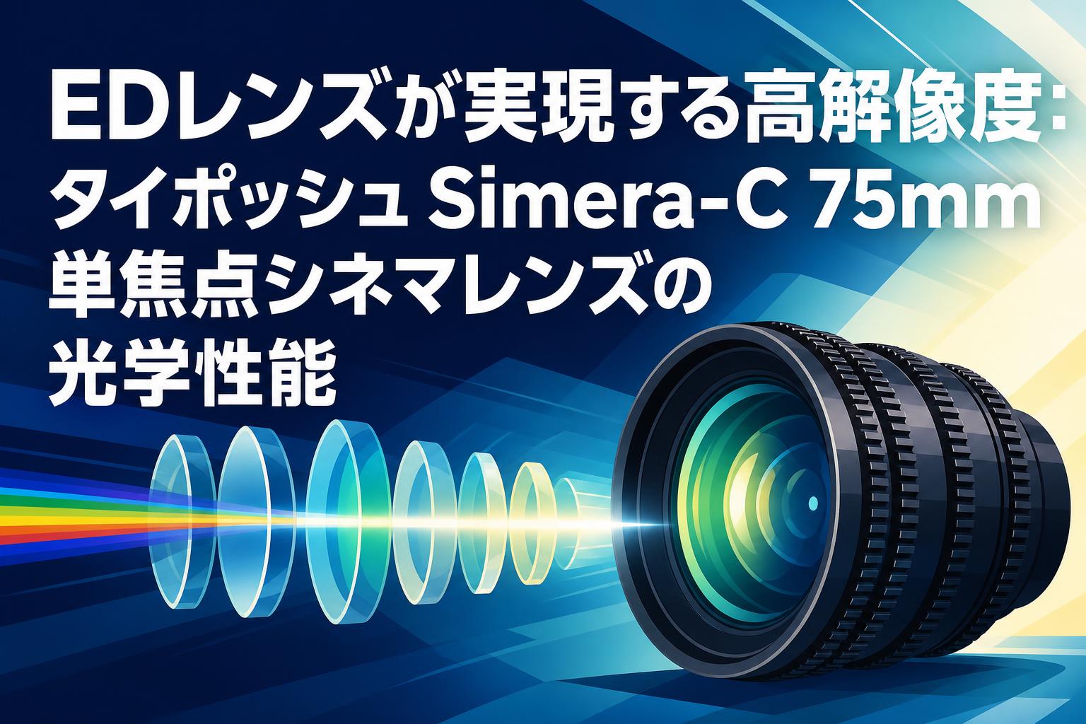 EDレンズが実現する高解像度：タイポッシュ Simera-C 75mm 単焦点