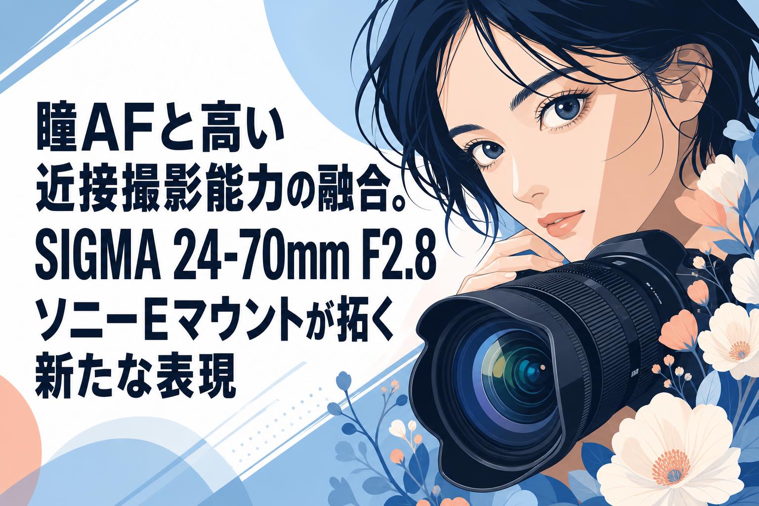 瞳AFと高い近接撮影能力の融合。SIGMA 24-70mm F2.8 ソニーEマウントが