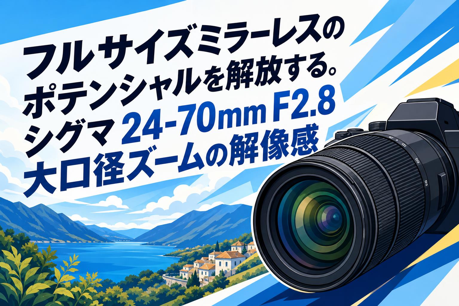 フルサイズミラーレスのポテンシャルを解放する。シグマ 24-70mm F2.8