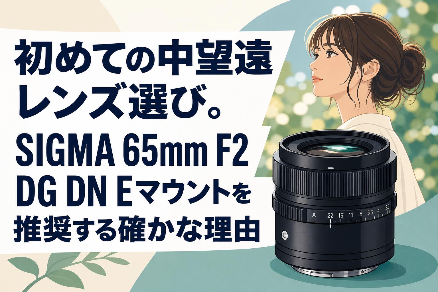 初めての中望遠レンズ選び。SIGMA 65mm F2 DG DN Eマウントを推奨する