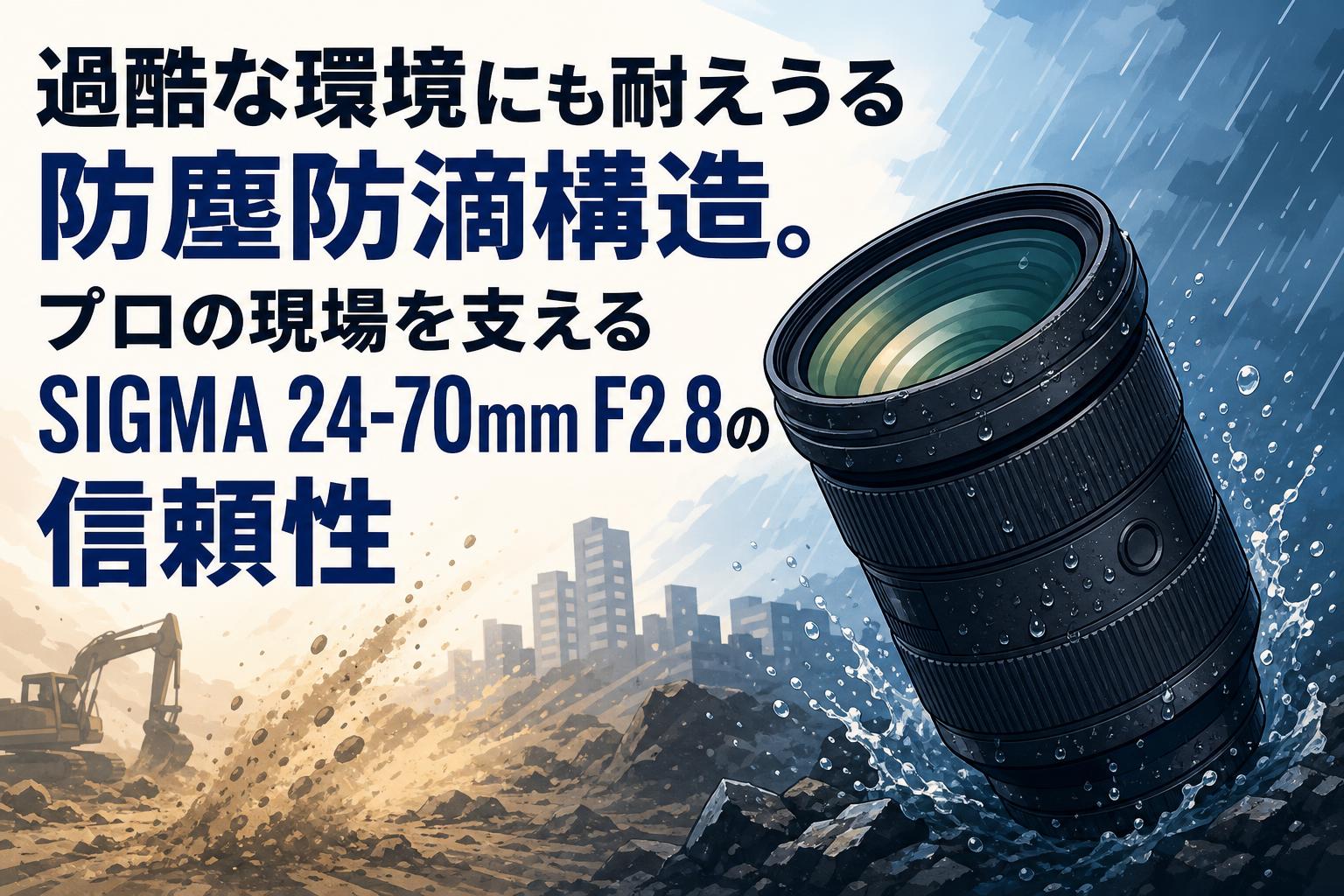 過酷な環境にも耐えうる防塵防滴構造。プロの現場を支えるSIGMA 24