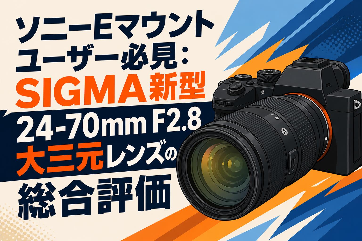 ソニーEマウントユーザー必見：SIGMA新型24-70mm F2.8大三元レンズの