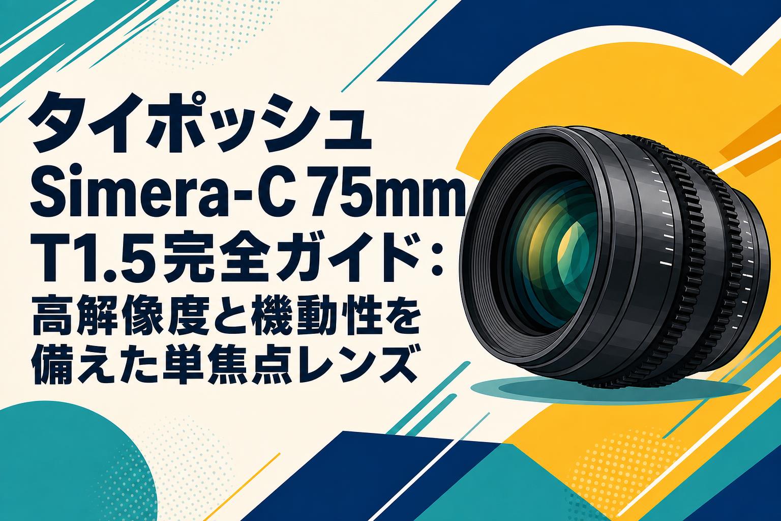 タイポッシュ Simera-C 75mm T1.5完全ガイド：高解像度と機動性を備え
