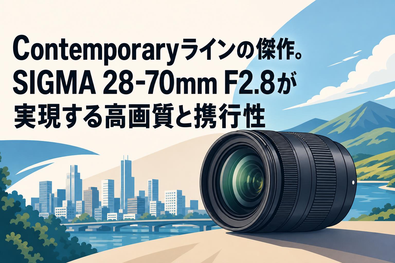 Contemporaryラインの傑作。SIGMA 28-70mm F2.8が実現する高画質と携行