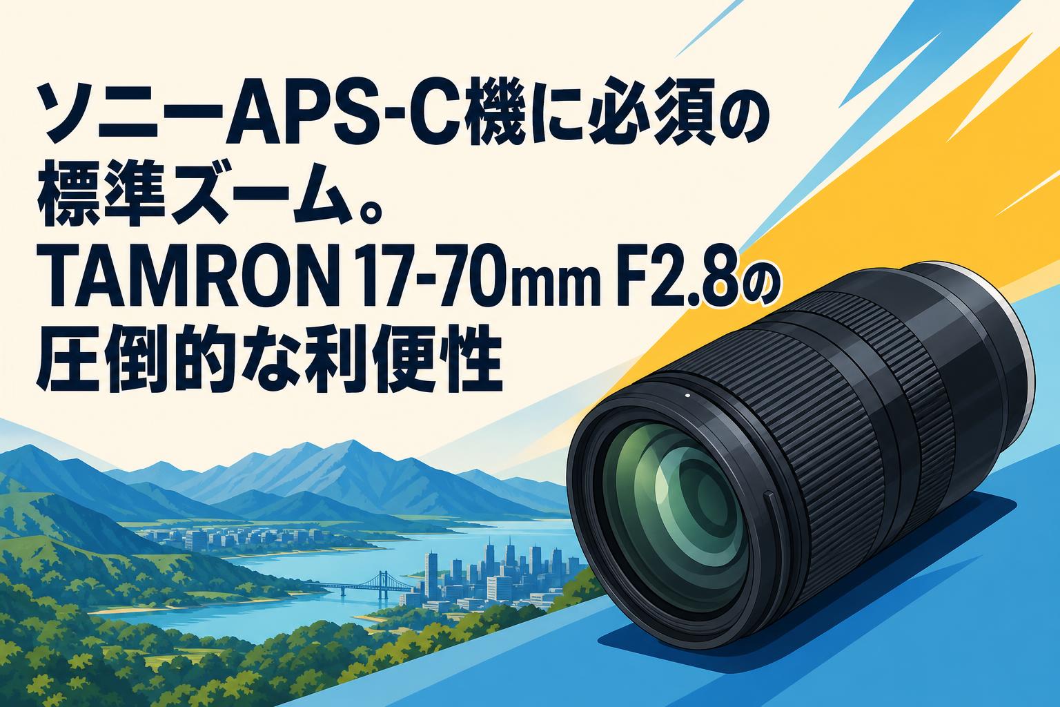 TAMRON 17-70mm F2.8 ソニーE用 APS-C 標準ズーム ソニーAPS-C機に必須の標準ズーム。TAMRON 17-70mm F2.8の圧倒的な利便