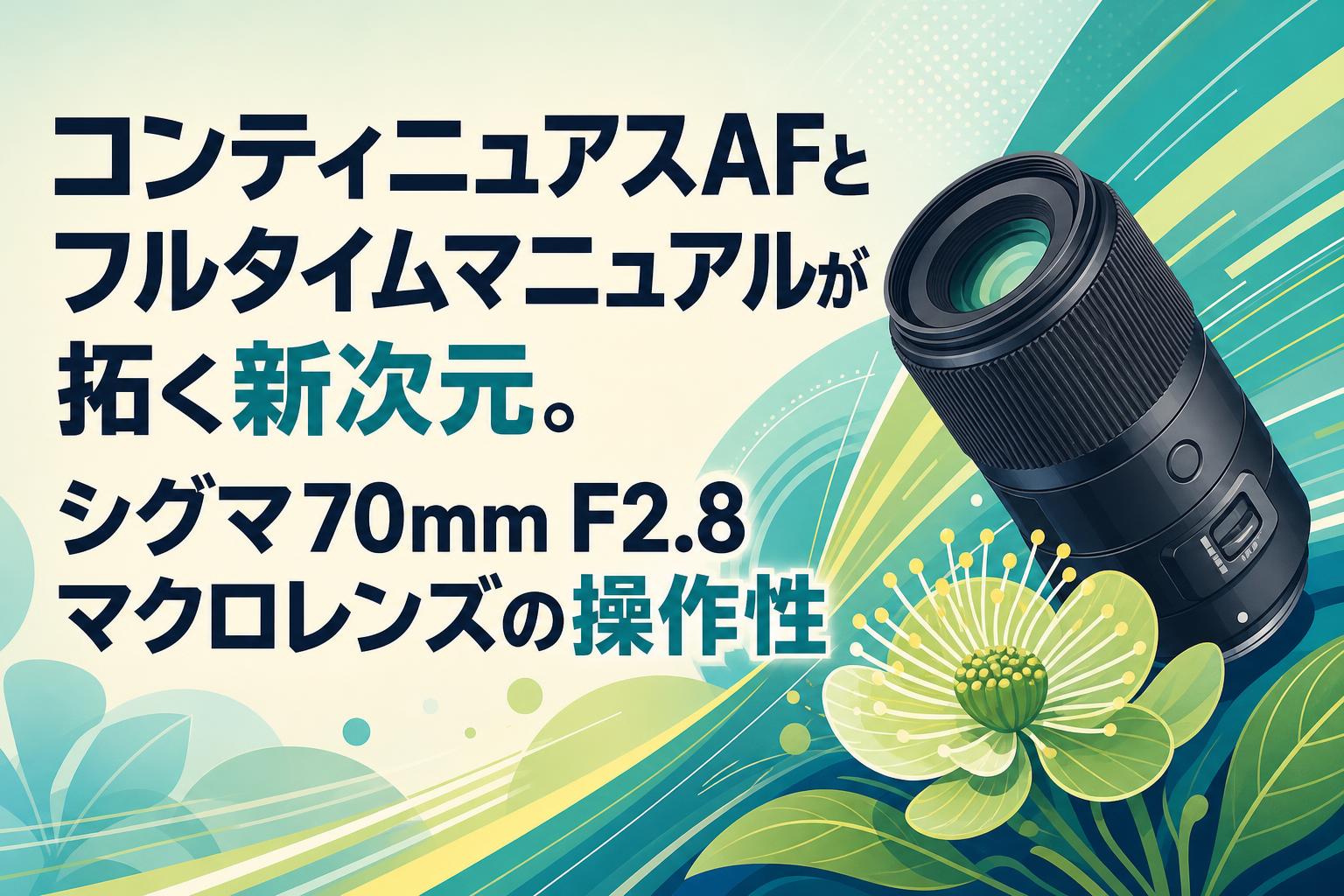 コンティニュアスAFとフルタイムマニュアルが拓く新次元。シグマ70mm