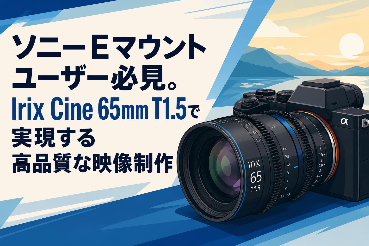 ソニーEマウントユーザー必見。Irix Cine 65mm T1.5で実現する高品質な