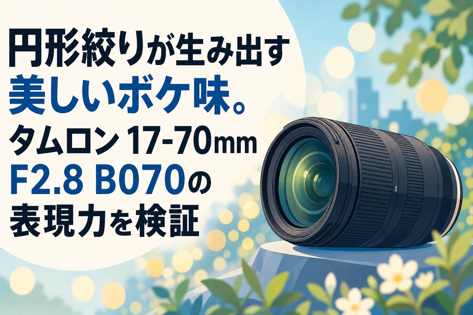 円形絞りが生み出す美しいボケ味。タムロン 17-70mm F2.8 B070の表現力