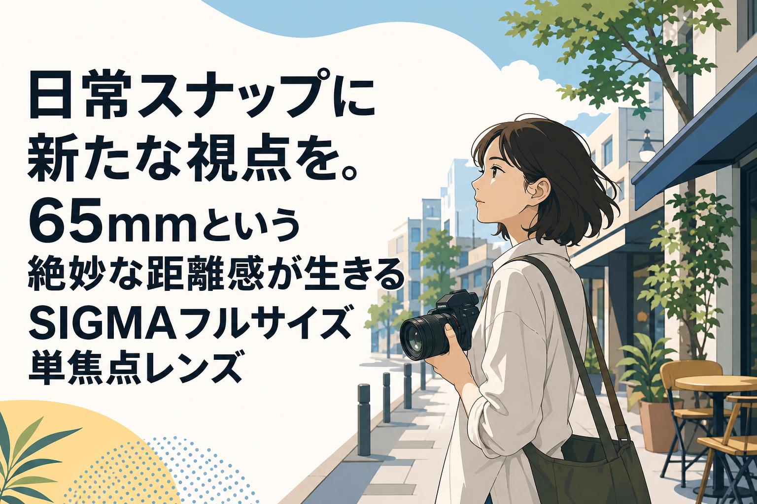 日常スナップに新たな視点を。65mmという絶妙な距離感が生きるSIGMA