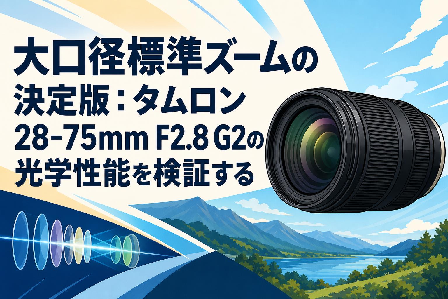 大口径標準ズームの決定版：タムロン 28-75mm F2.8 G2の光学性能を検証