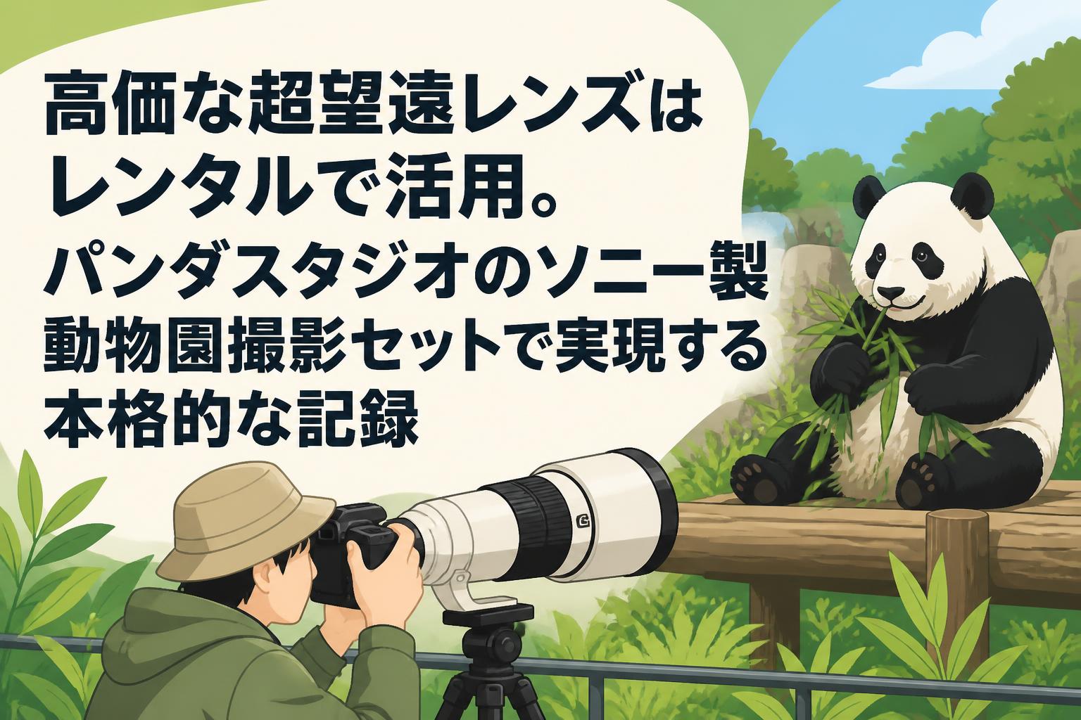 高価な超望遠レンズはレンタルで活用。パンダスタジオのソニー製動物園