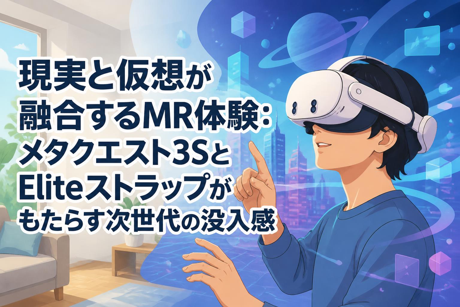 現実と仮想が融合するMR体験：メタクエスト3SとEliteストラップが