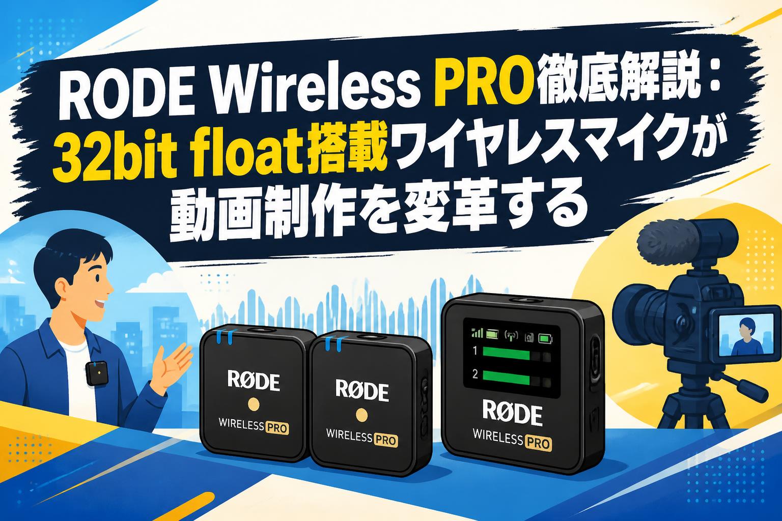 RODE Wireless PRO徹底解説：32bit float搭載ワイヤレスマイクが動画