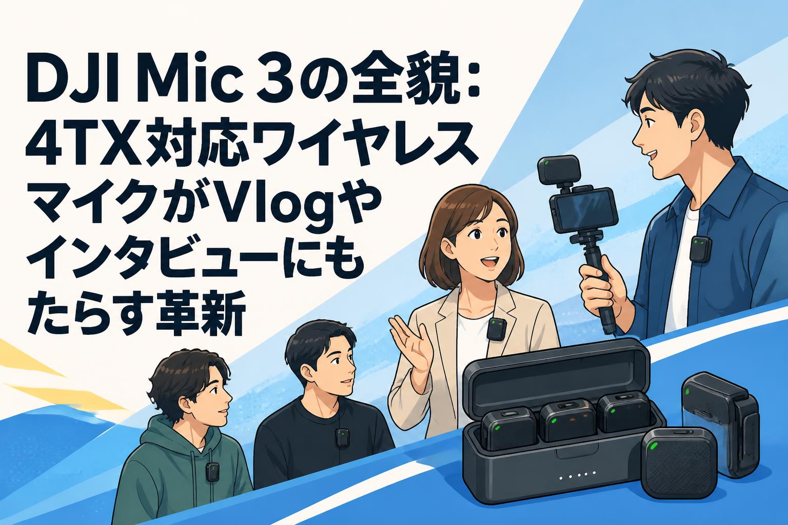 DJI Mic 3の全貌：4TX対応ワイヤレスマイクがVlogやインタビューに