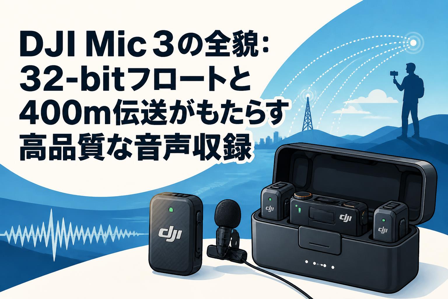 DJI Mic 3の全貌：32-bitフロートと400m伝送がもたらす高品質な音声