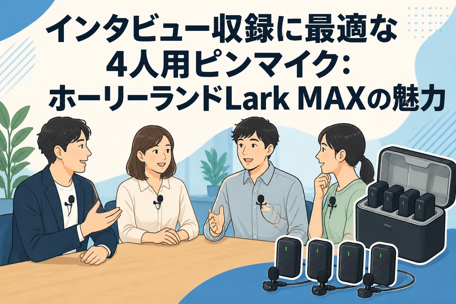 インタビュー収録に最適な4人用ピンマイク：ホーリーランドLark MAXの