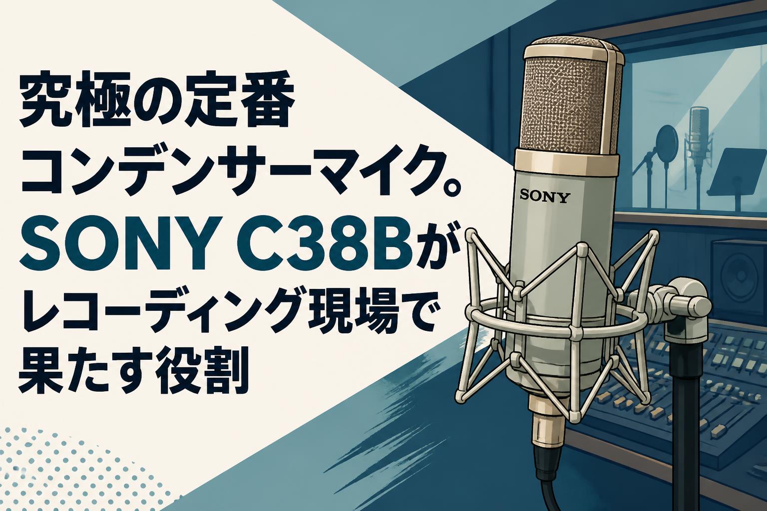 究極の定番コンデンサーマイク。SONY C38Bがレコーディング現場で