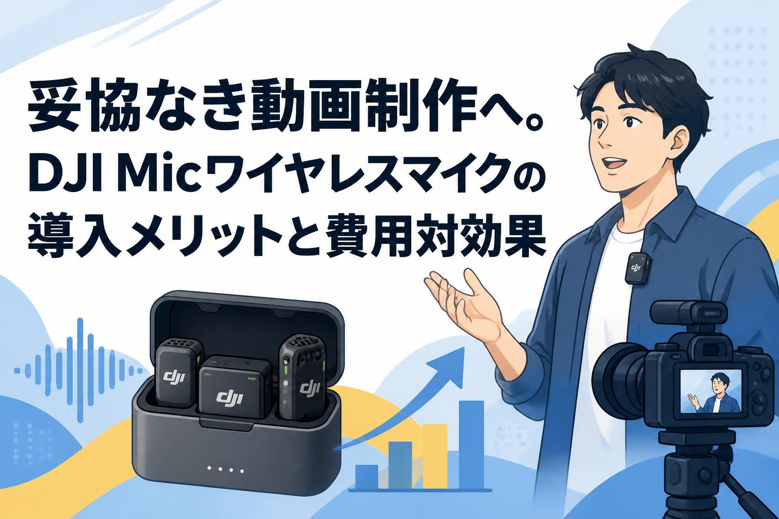 妥協なき動画制作へ。DJI Micワイヤレスマイクの導入メリットと費用対