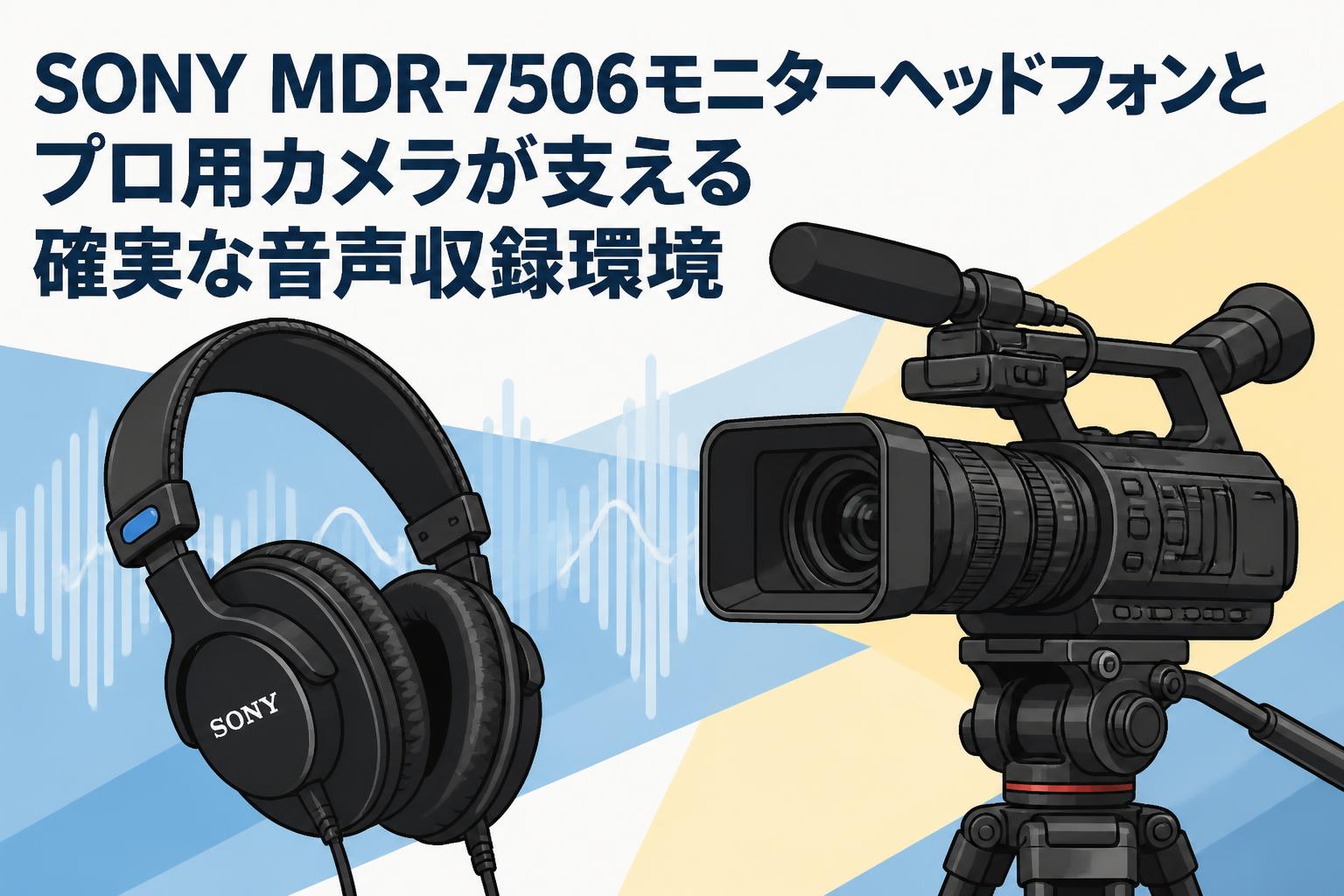 SONY MDR-7506モニターヘッドフォンとプロ用カメラが支える確実な音声