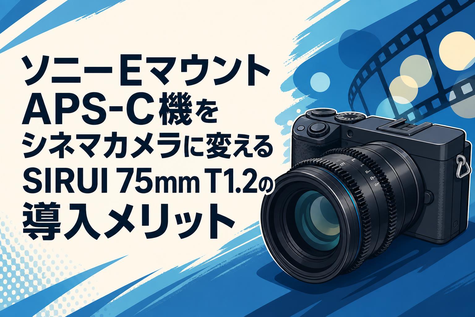 ソニーEマウントAPS-C機をシネマカメラに変えるSIRUI 75mm T1.2の導入 ソニーEマウントAPS-C機をシネマカメラに変えるSIRUI 75mm T1.2の導入
