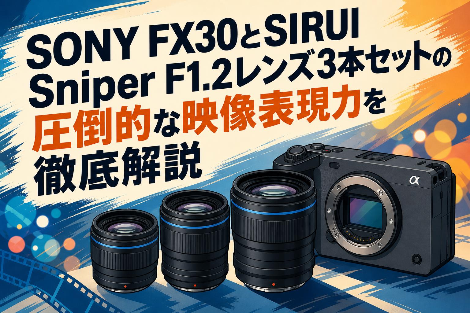 SONY FX30とSIRUI Sniper F1.2レンズ3本セットの圧倒的な映像表現力を