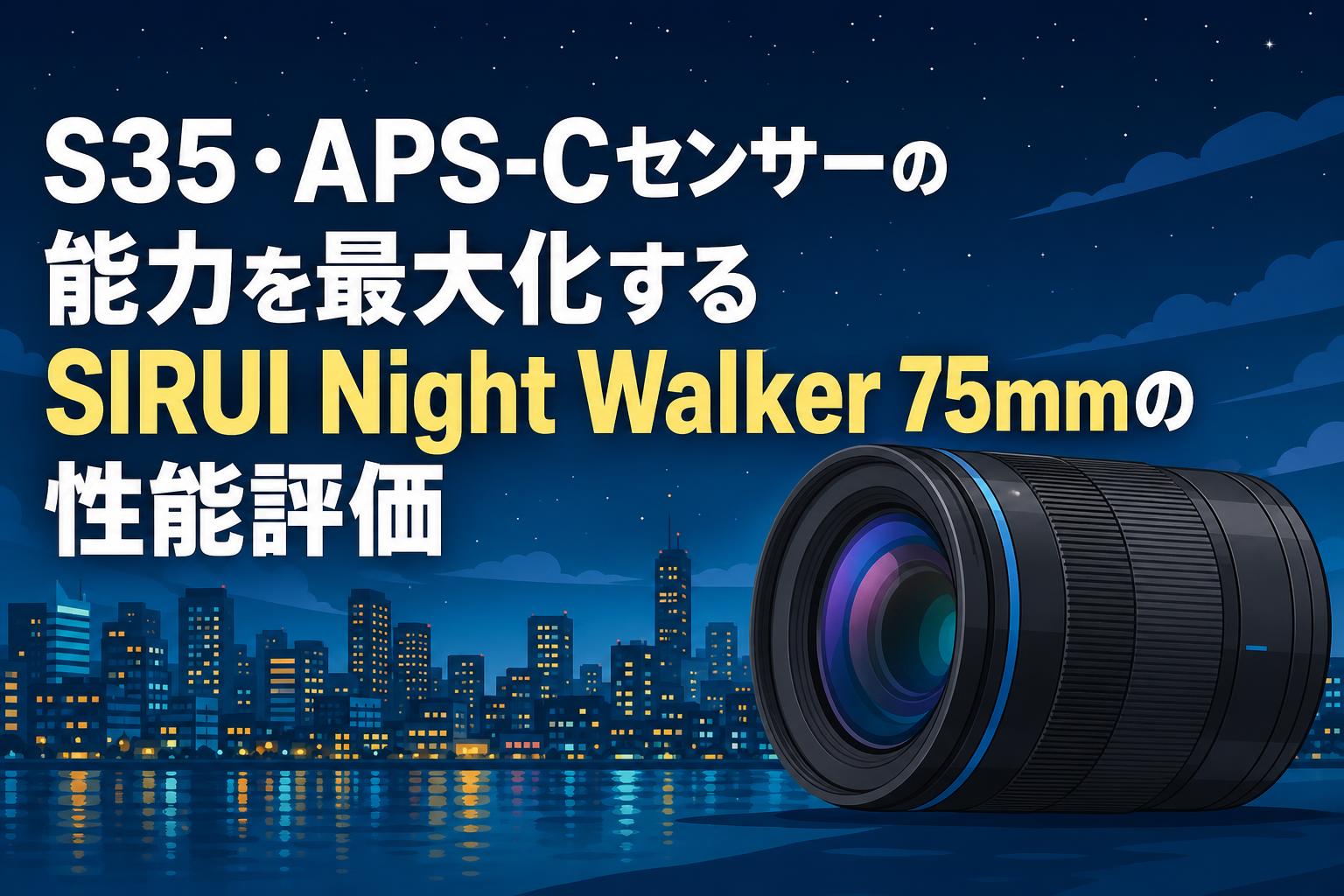 S35・APS-Cセンサーの能力を最大化するSIRUI Night Walker 75mmの性能