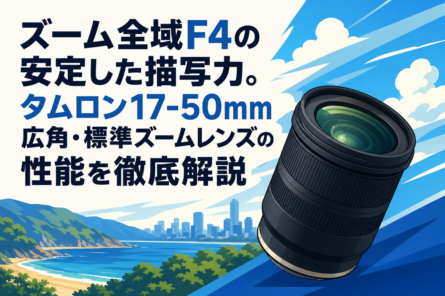 ズーム全域F4の安定した描写力。タムロン17-50mm広角・標準ズーム