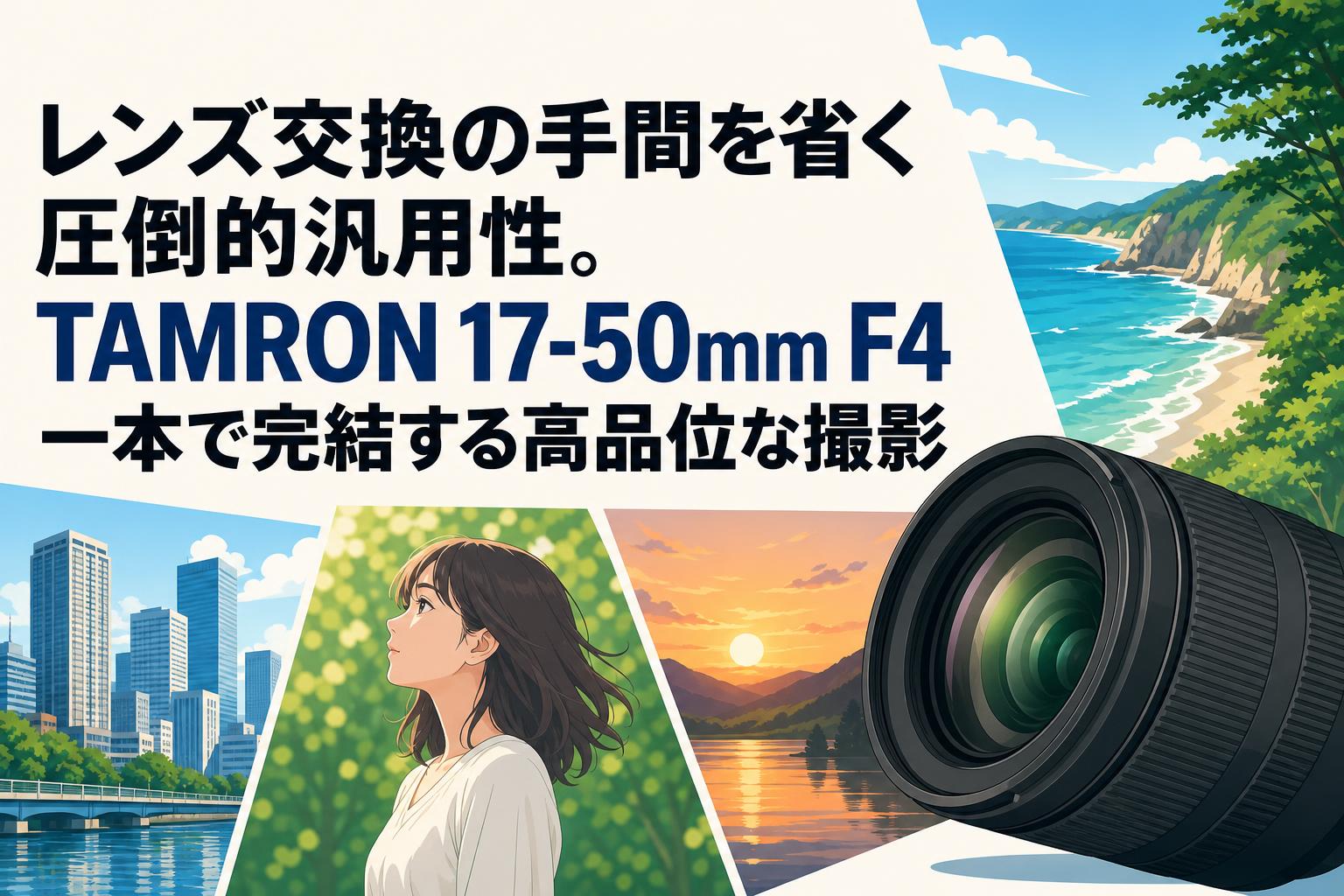 レンズ交換の手間を省く圧倒的汎用性。TAMRON 17-50mm F4一本で完結