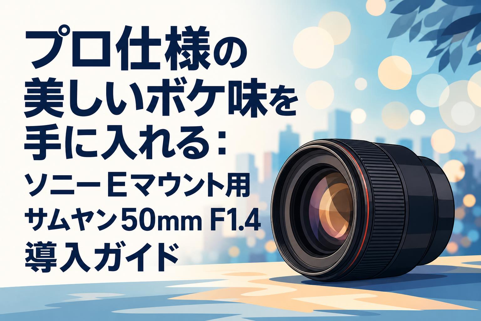 プロ仕様の美しいボケ味を手に入れる：ソニーEマウント用サムヤン50mm
