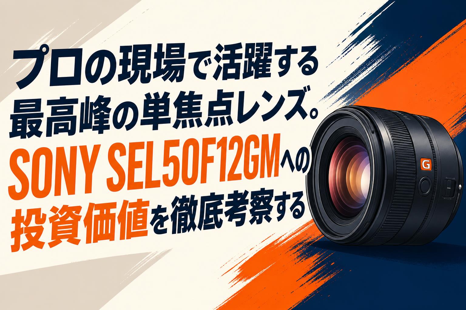 プロの現場で活躍する最高峰の単焦点レンズ。SONY SEL50F12GMへの投資