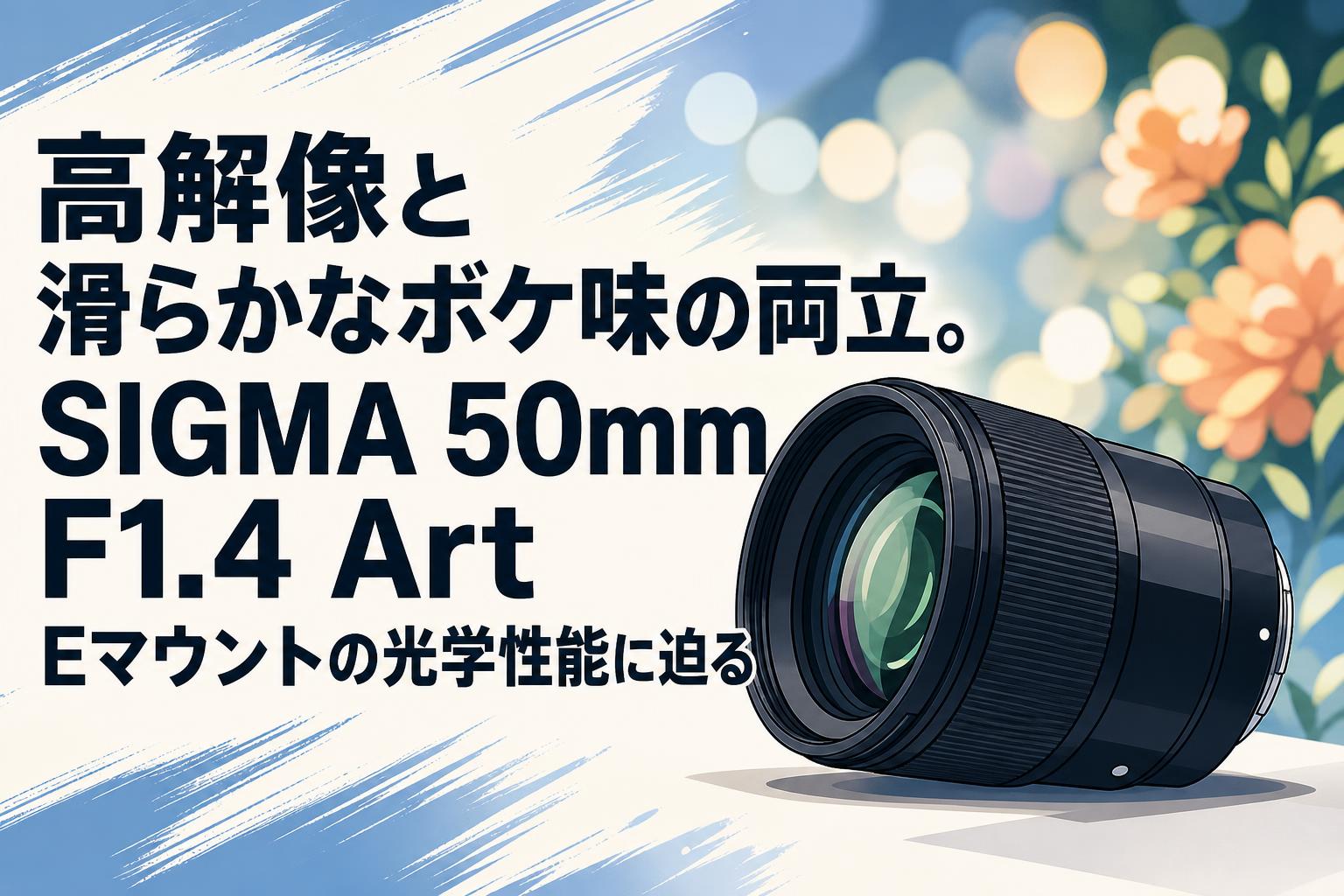 SIGMA 50mm F1.4 Art Eマウント用 単焦点 高解像と滑らかなボケ味の両立。SIGMA 50mm F1.4 Art Eマウントの光学
