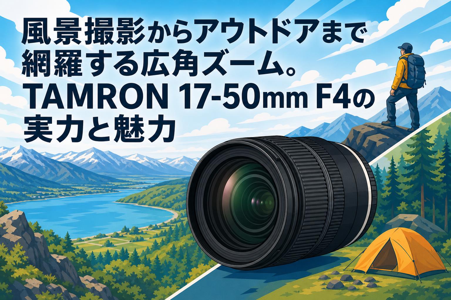 風景撮影からアウトドアまで網羅する広角ズーム。TAMRON 17-50mm F4の