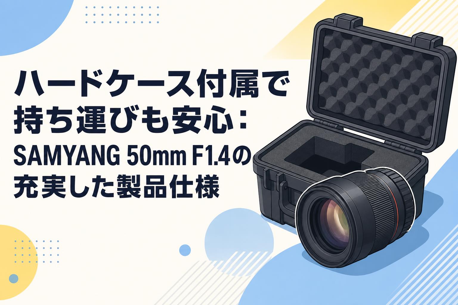 ハードケース付属で持ち運びも安心：SAMYANG 50mm F1.4の充実した製品