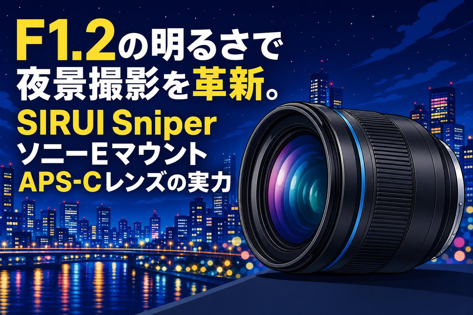 F1.2の明るさで夜景撮影を革新。SIRUI SniperソニーEマウントAPS-C
