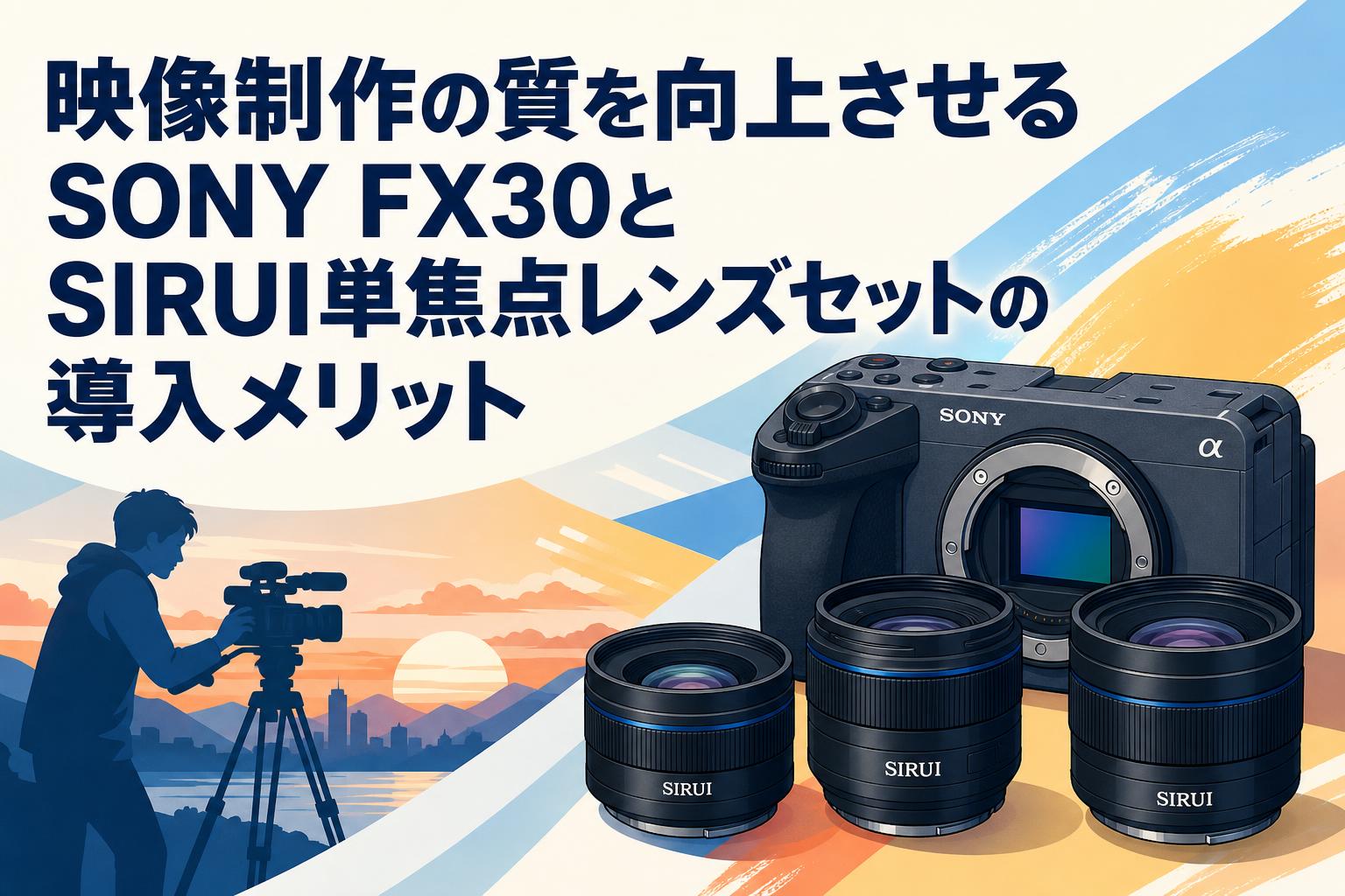 映像制作の質を向上させるSONY FX30とSIRUI単焦点レンズセットの導入